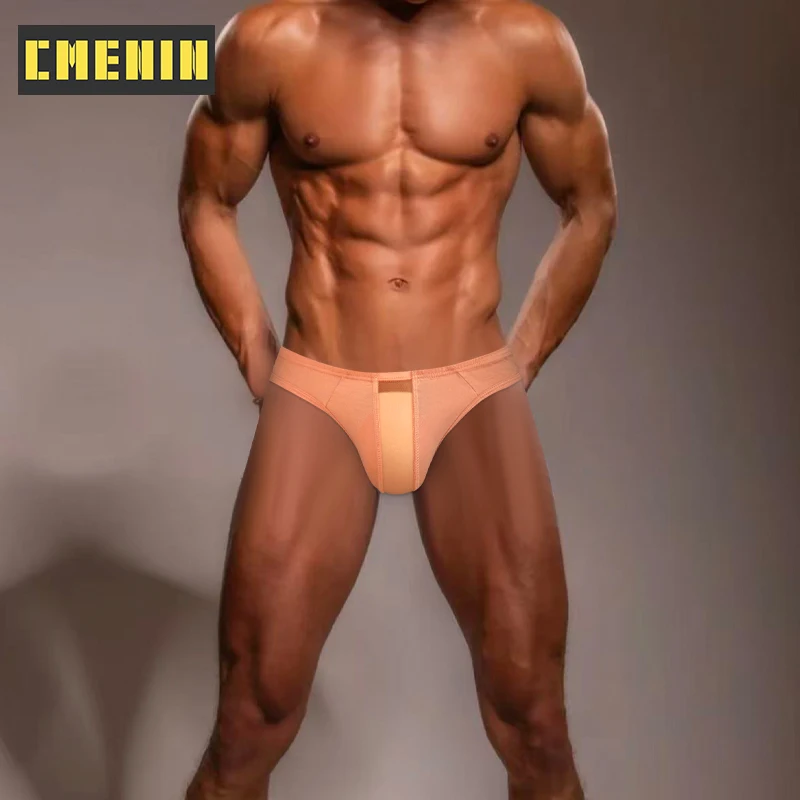 

CMENIN 1Pcs Breathable Modal Men Underwear Sexy Transparent Mesh Men's Panties Sissy Bikini Underpants Gay Men's Jockstrap Brief