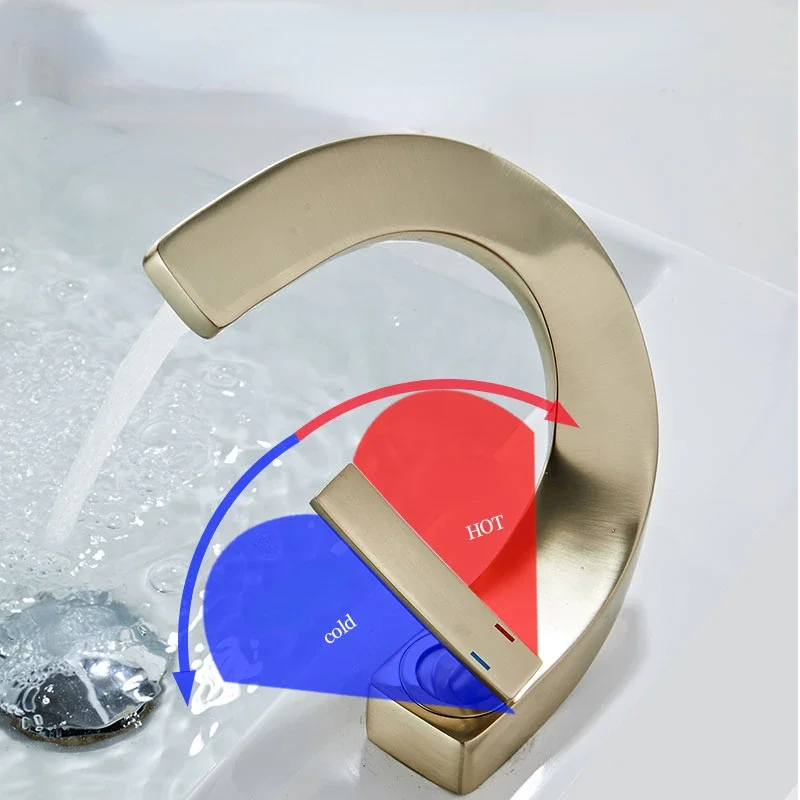 Brass Bathroom Basin Faucet Hot and Cold Water Washbasin Taps Creative Luxury Sink Faucet Deck Mounted Torneira Banheiro Vintage