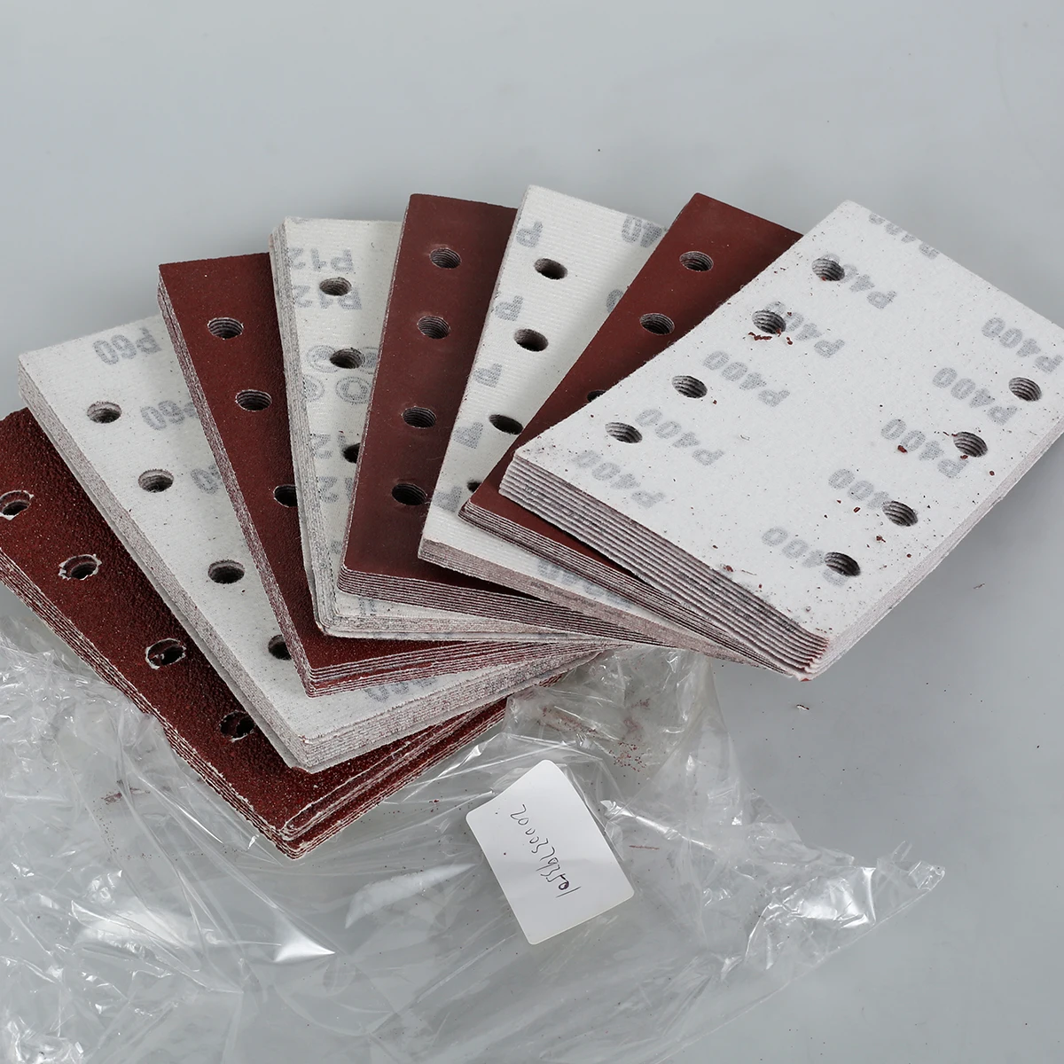 80Pcs Rectangular Sander Paper Aluminum Oxide Hook and Loop Sandpaper Anti-Static 8 Holes Sanding Pads 40-400 Grit Polishing Pad