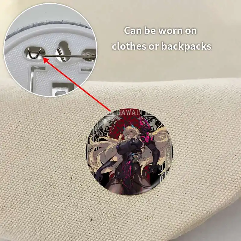 Yousei-kishi Gawain FGO لعبة أنيمي شخصية لينة زر شارة بروش مرساة الأجهزة الطرفية دبوس حلية هدية للأطفال لتقوم بها بنفسك #4