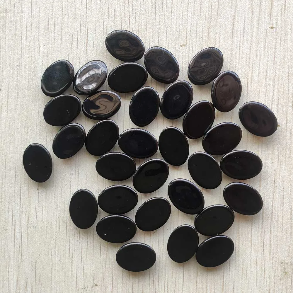 Good quality natural black obsidian stone Oval CAB CABOCHON beads 13x18mm for jewelry making free shipping Wholesale 50pcs/lot