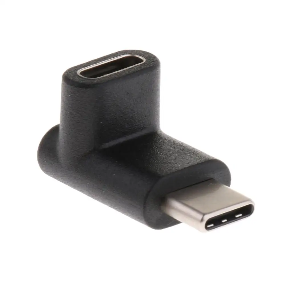 USB C 90 Degree Male to Female Converter Multiport Plastic Adapter for Card Reader Game Controller SSD