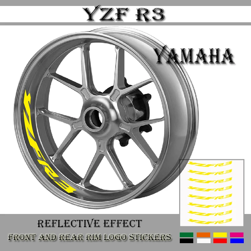 

Модифицированные наклейки для мотоцикла, обод колеса, Светоотражающие Водонепроницаемые персонализированные декоративные наклейки на заказ для YAMAHA YZF R3 YZFR3