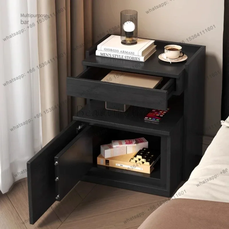 Safe Intelligent Multifunctional Bedside Table with Password Lock Bedside tables nightstand Storage locker