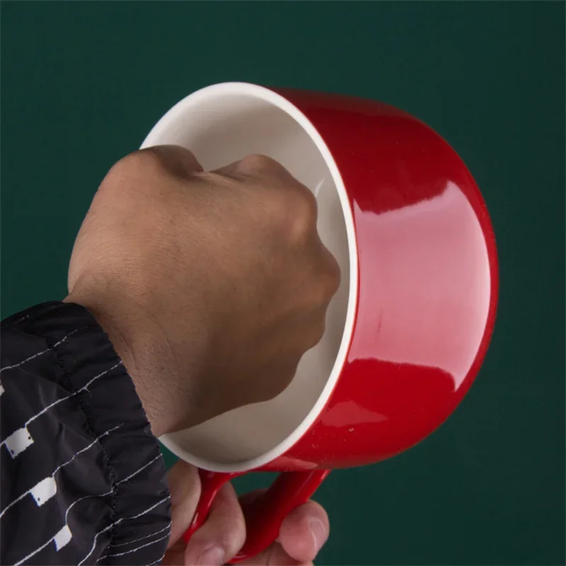 700ml Large Capacity Ceramic Coffee Mug - Breakfast Oatmeal Milk Tea Cup Instant Noodles Bowl Novelty Gift for Friends