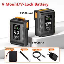 New V-Lock BP Batteries BP-99 BP-199 V Mount Battery for Type-C USB Micro pocket batteries for cameras smartphones laptops