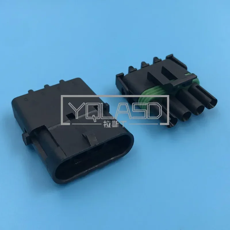 1 Set 4 Way 12015797 12010974 Car Socket Weather Pack Electrical Sealed Plug AC Assembly Harness Connector