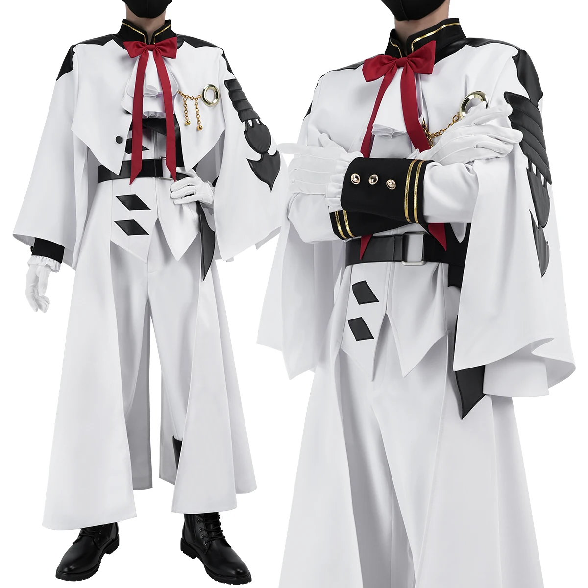 Disfraz de Anime HOLOUN Seraph Of The End, disfraz de Ferid Bathory, abrigo de piel sintética, pantalones, guantes, convención, Halloween, Navidad