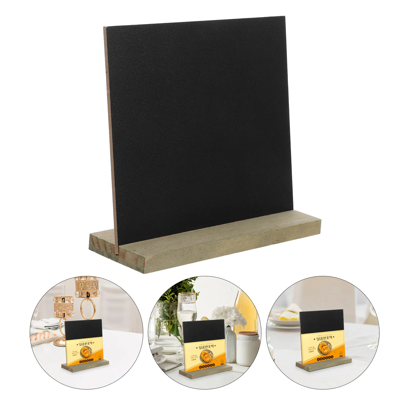 

10Pcs Wooden Chalkboard Signs Double Sided Small Chalkboard with Stand for Weddings Parties Buffet Table Decorations Mini