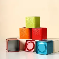 Mini Portable Solid Color Square Tin Box Tea Sealed Jar Boxes Jewelry Candy Small Storage Can Coin Earring Headphones Gift Case