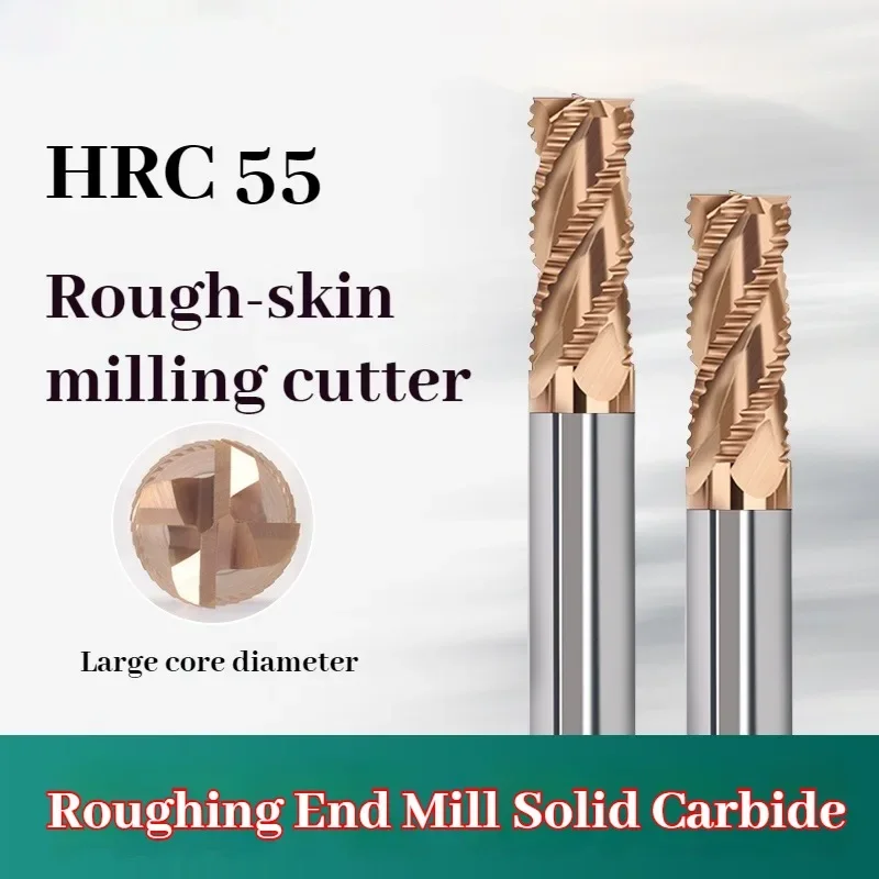 

Roughing End Mill Solid Carbide 4 Flutes HRC55 3-20MM Shank For Steel Iron Aluminum MDF Fiberglass Acrylic Wood Copper Plastic