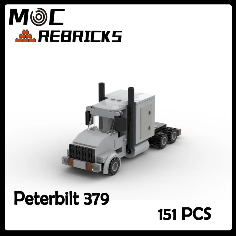 

MOC Transportation Series Peterbilt 379 Truck Vehicle DIY Assembling Bricks Building Blocks Boys Puzzle Toys Kids Creative Gifts