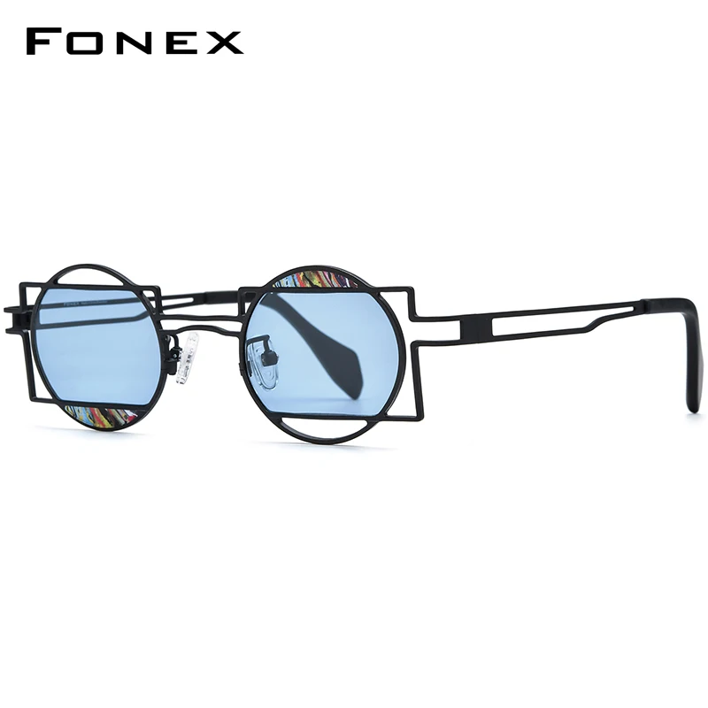 FONEX Pure Titanium Sunglasses Women 2026 New in Trendy Brand Design Round Sun Glasses for Men High-end Japanese Shades 85929T