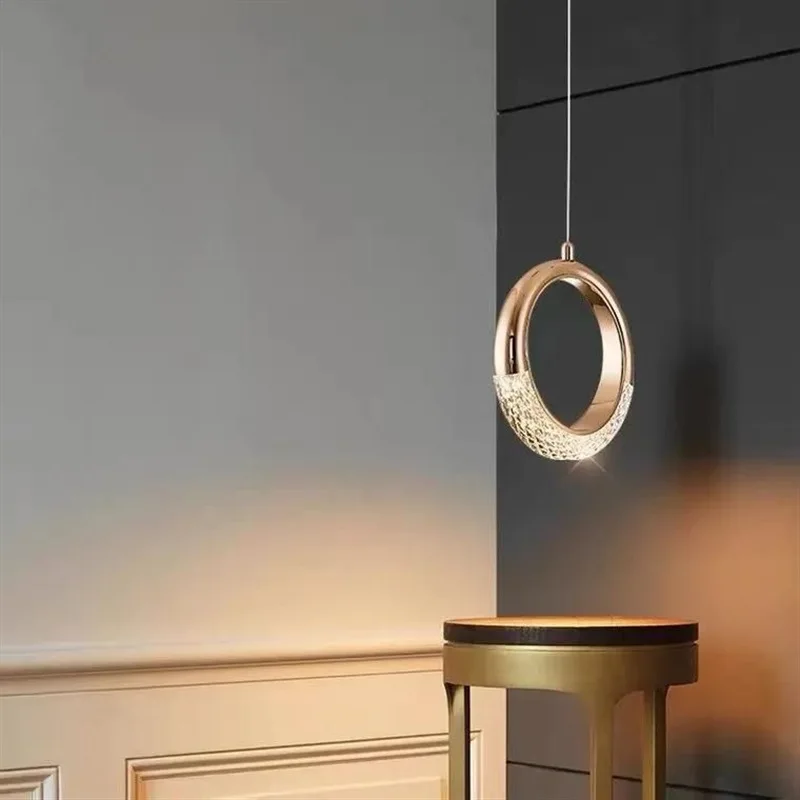 Bedroom Bedside Chandelier Simple Modern Light Luxury Aisle Pendant Lamp Nordic Living Room Background Wall Hanging Line Lamp