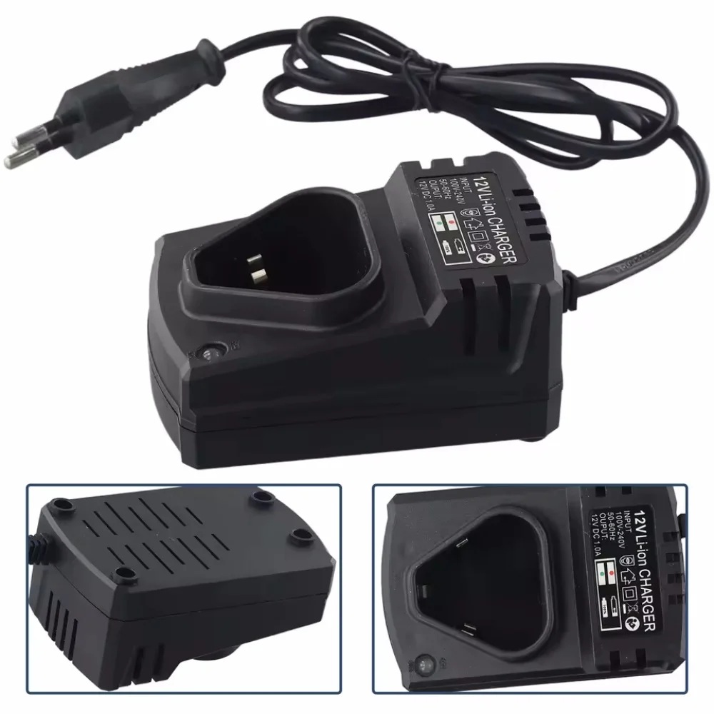 DC US/EU Li-ion Rechargeable Charger Support 110-240V Black For Electrical Lithium Drill 12V Lithium Screwdriver Power Tool Part