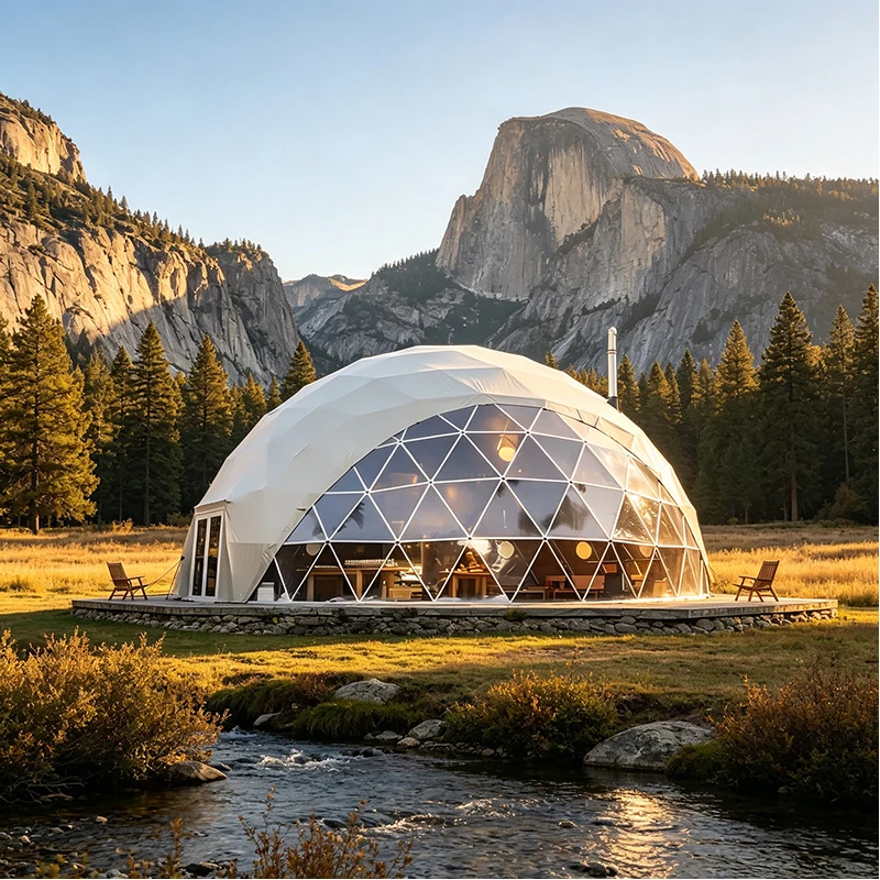 Panoramic View Dome Tent Luxury Geodesic Dome House for Resort Camping Stargazing Hotel Accommodation Outdoor Use
