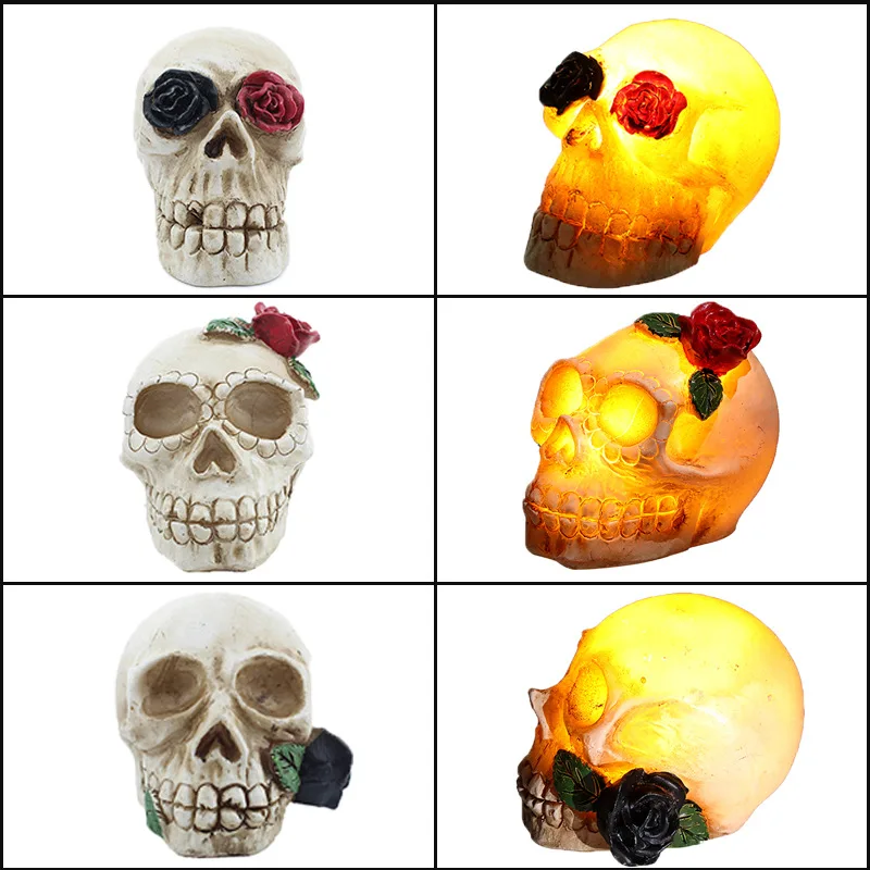 Halloween Decoration Party Accessories Ghostface Skull Led Festival Glow Recipe Glow-in-the-dark Bright Materials Lights Night