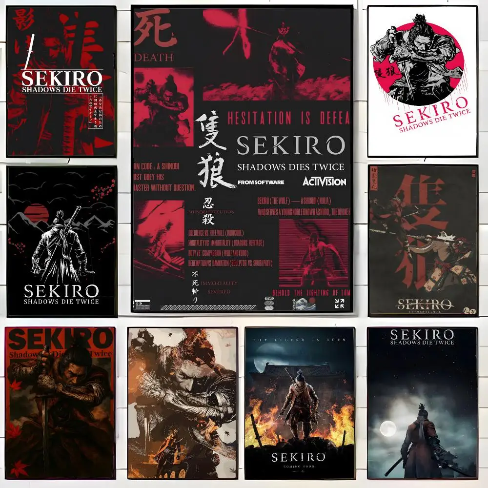 Action RPG Sekiro Shadows Die Twice Poster Wall Art Print Decorative Mural Home Decor Gift Unframed