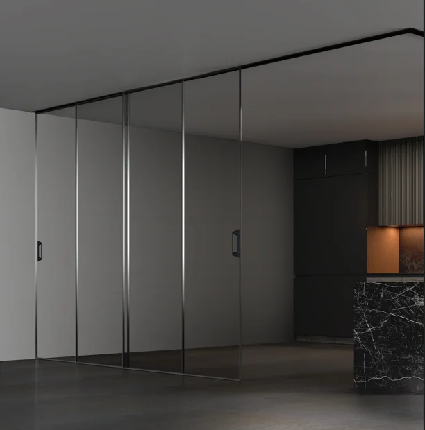 

Top Selling Open Kitchen Partition With Extremely Narrow Pulldown Door Trackless Sliding Doors Upper Rail Sliding Doors