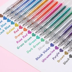 8/12/18 Colors Glitter Gel Pens , Metallic Vibrant Sparkle Gel Pens For Coloring, Retractable Sparkle Glitter Markers,