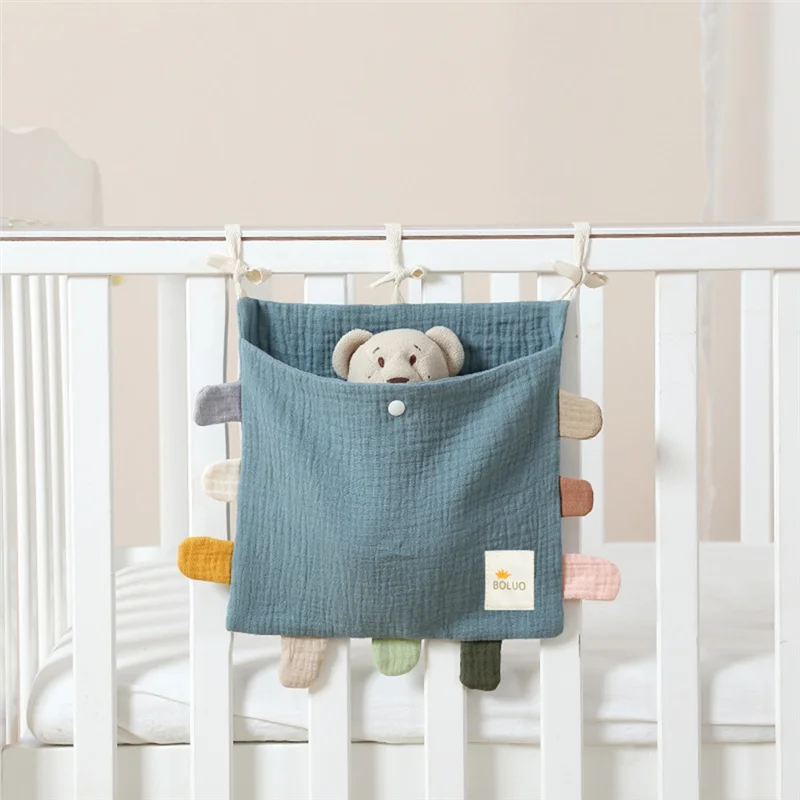 

A48U Baby Bed Side Organiser Cotton Bed Storage Bagessentials Storage Bag Baby Hanging Bag For Baby Nappy Toy Clothes