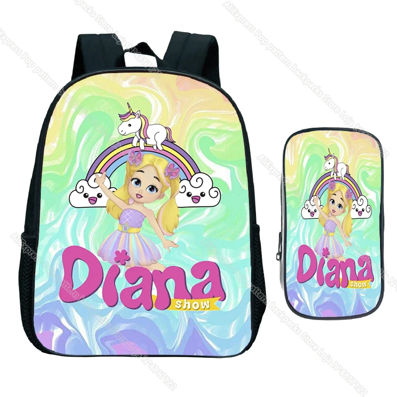 Diana And Roma Show Kids Backpack Boys Girls Kindergarten Bag Children School Bags Toddler School Cartoon Bookbag