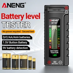 ANENG BT167 Battery Tester Detector Multifunctional Quickly Measure Battery Level ABS Plastic Precise Measurements Tester Tools