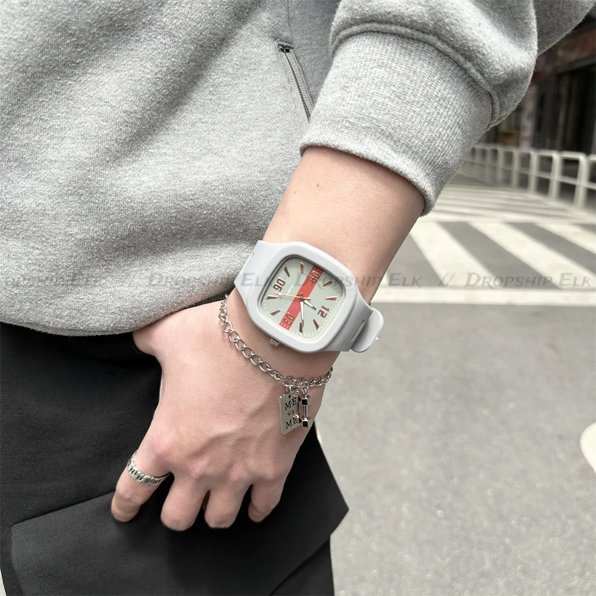 Moda feminina relógios squartz dial relógio feminino luxo senhoras quartzo relógios de pulso silicone feminino relógio de pulso reloj mujer