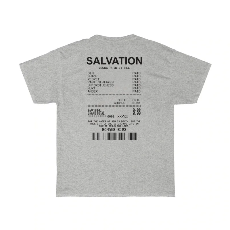 Donne Salvation Back Print bibbia Verse T-shirt oversize Funny Streetwear magliette cristiane Jesus Faith Tees regali Unisex top