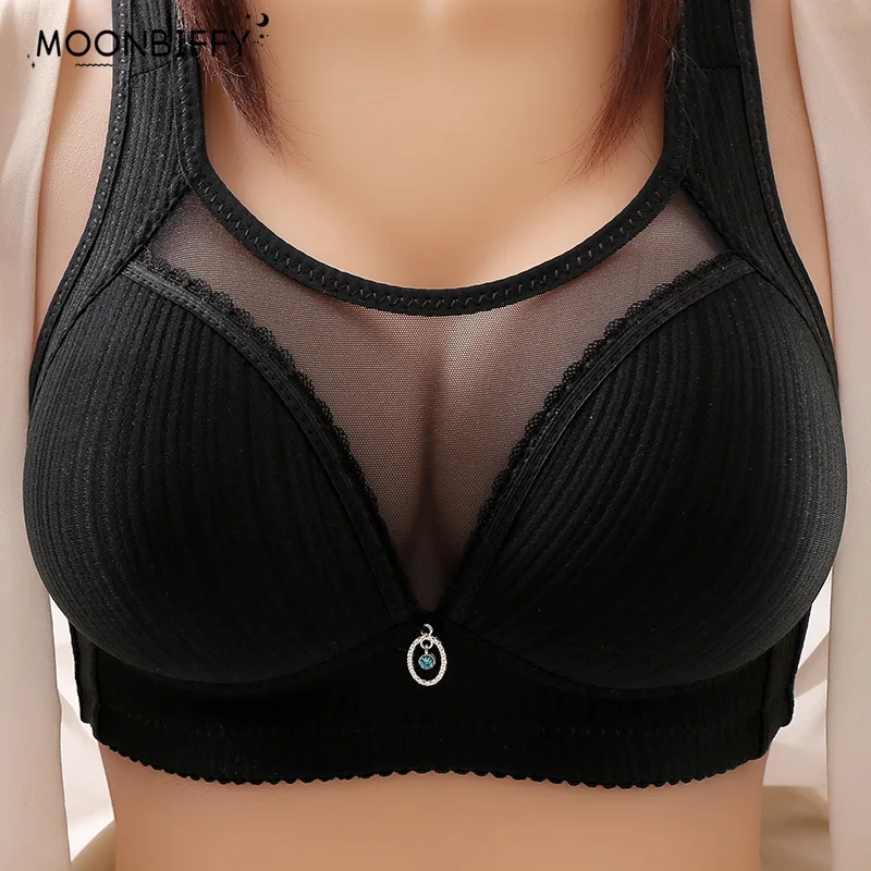 C Cup Large Size Brassiere Without Steel Ring Bra Adjustable Women\'s Underwear Comfortable Sex Feel Fit Tops Lenceria Femenina