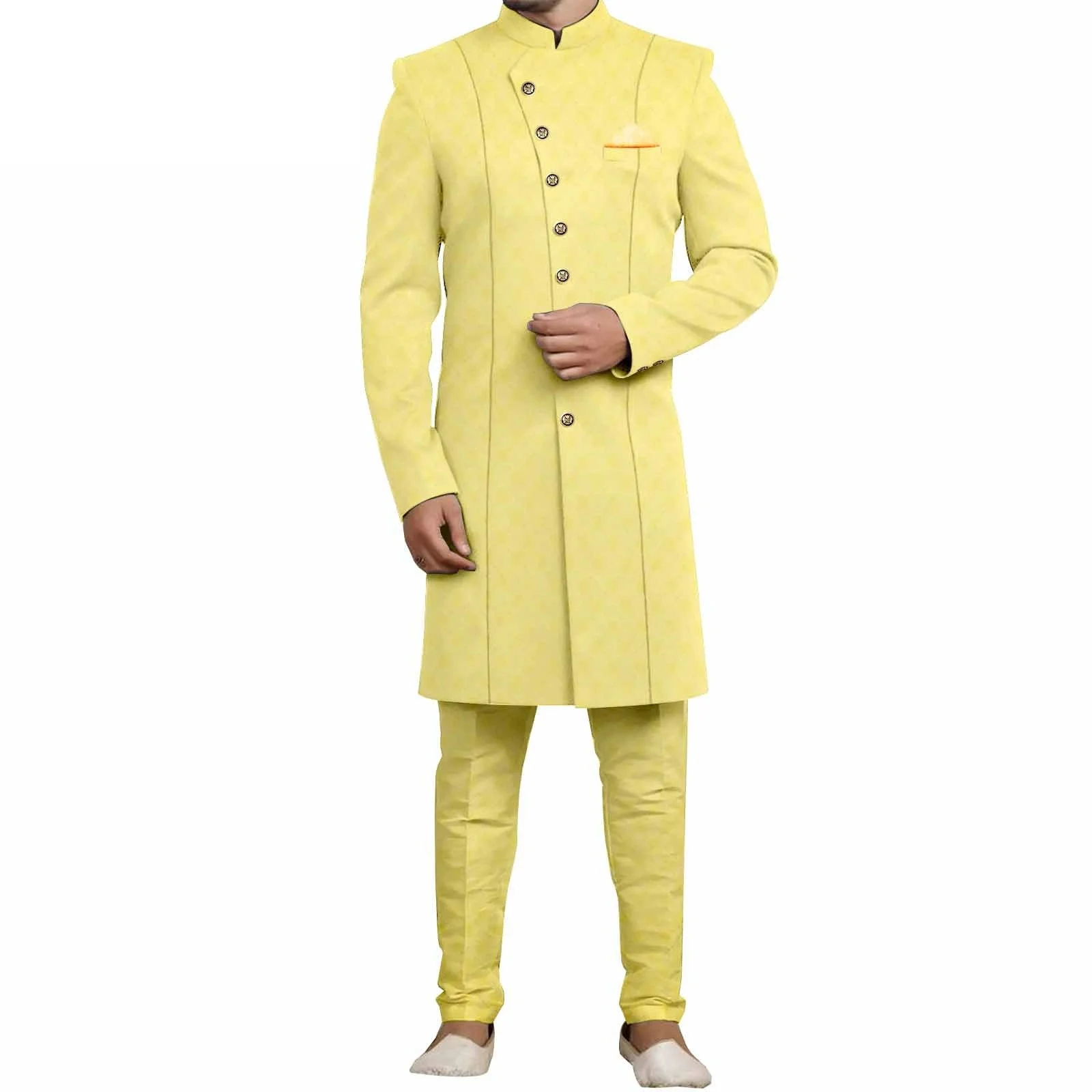 بدلة عمل رجالية بقصة ضيقة سترات وبنطلون واحد الصدر مكون من قطعتين ملابس أفريقية ملابس زفاف مسائية