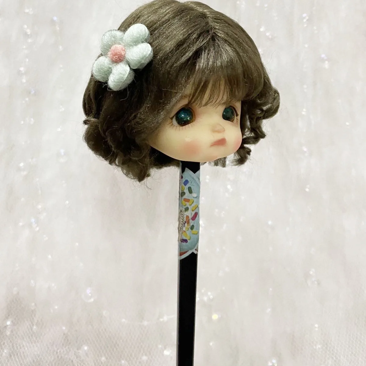 

Hair For Doll OB11 Toys Accessories, 1/8 1/6 1/4 Cauliflower Curly Short Wigs 1 Piece