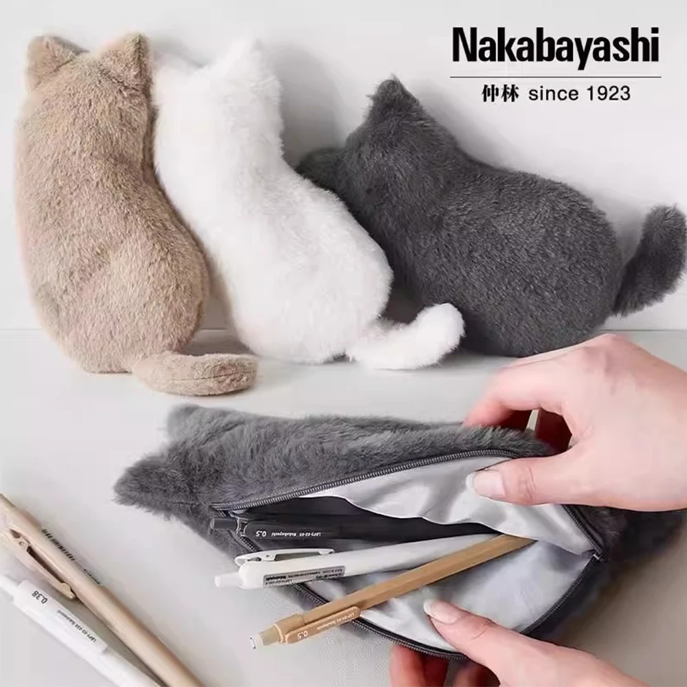 

Японская сумка-пенал Nakabayashi серии Cat: милая канцелярская сумка, вместительный пенал, сумка для хранения, креативная мультяшная канцелярия