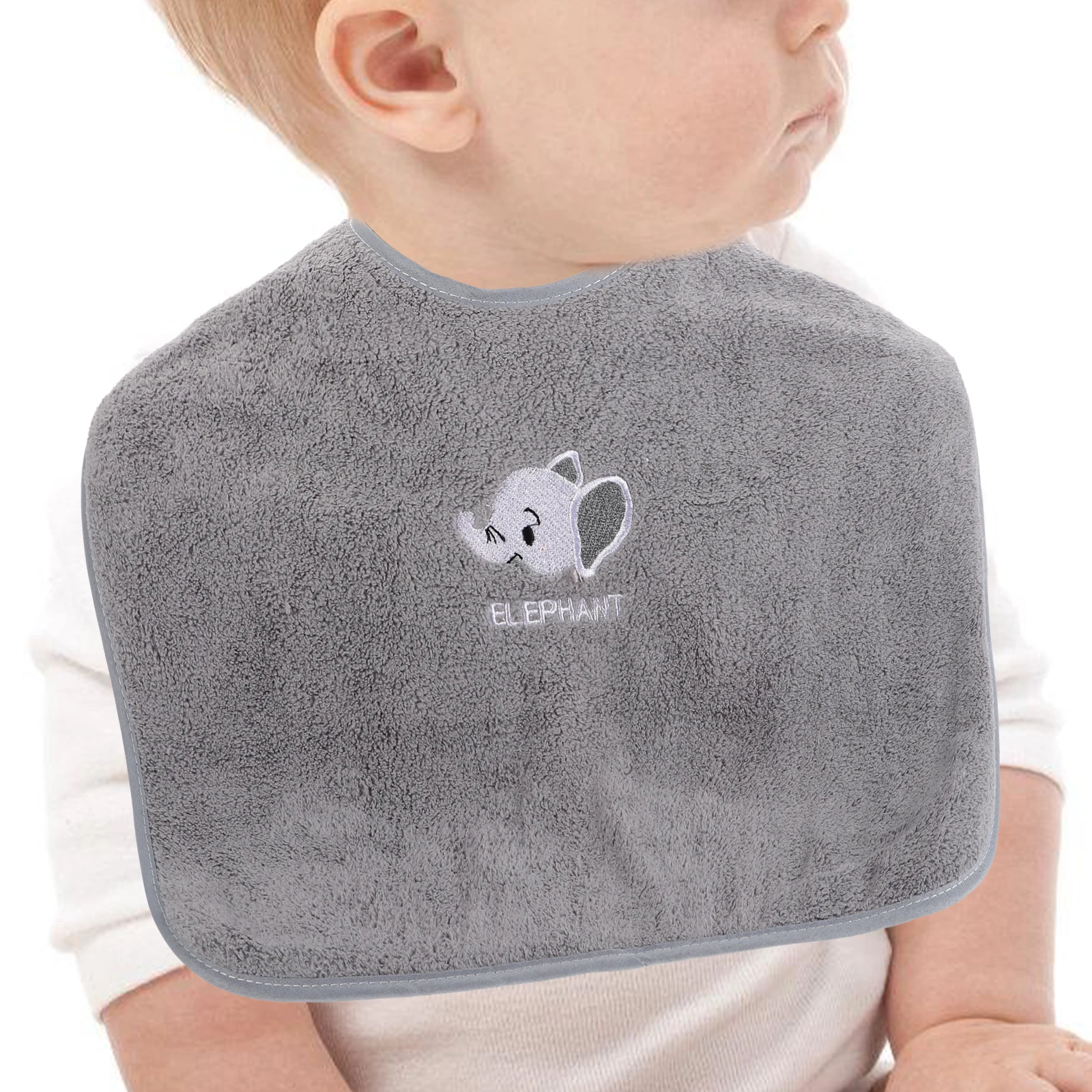 

4Pcs Baby Waterproof Bibs Adjustable for Toddler Infant Feeding Reusable Drooling Teething Boys Girls Bibs for Baby