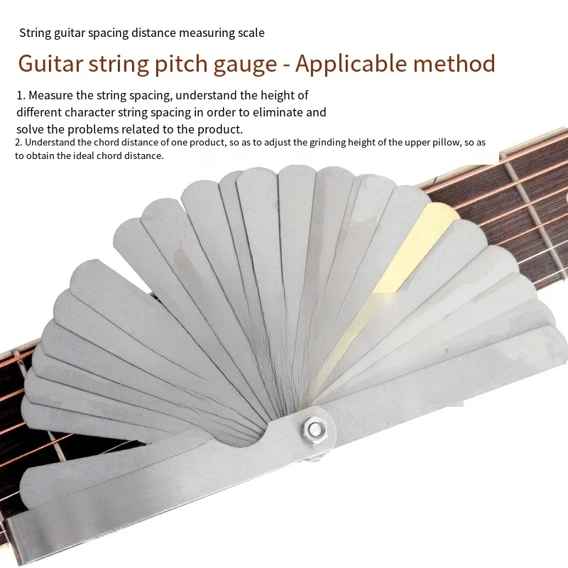 

Guitar String Gap Measuring Ruler Neck Nut Polishing Auxiliary Repair Distance Tool - Instrument Care And Maintenance Accessory