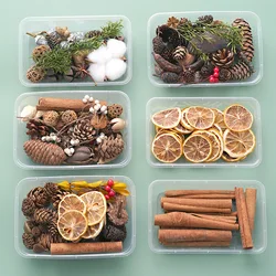 Dried Flower Dry Plant Pineapple Dried Fruit Lemon DIY Handmade Garland Candle Making Frame Decor Group Fan Christmas Decoration