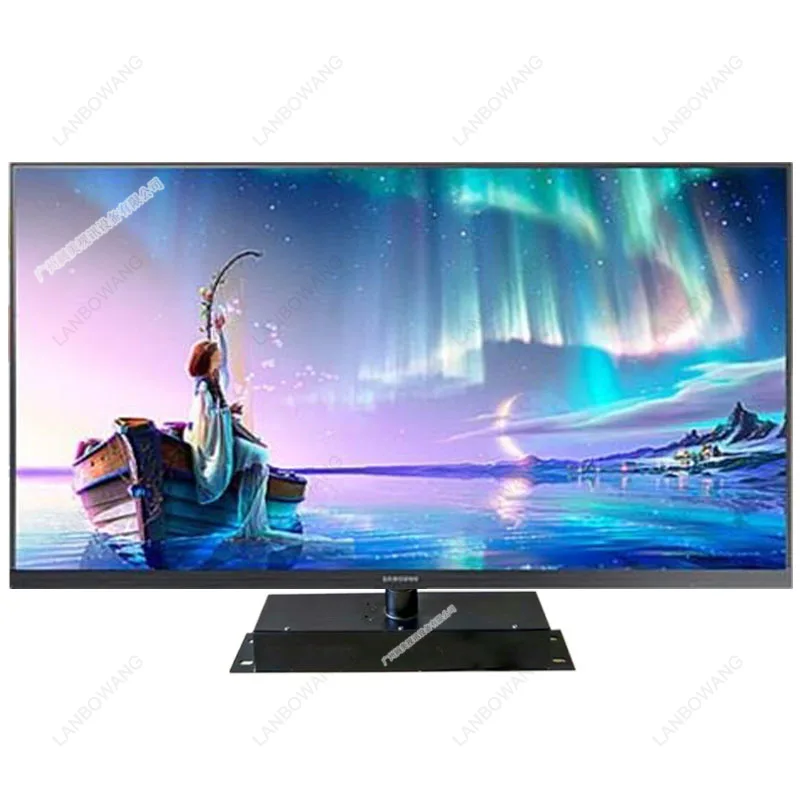 360° Rotatable Gyratory TV Cabinet Living Room Divider Rectangular Base Manual Rotation