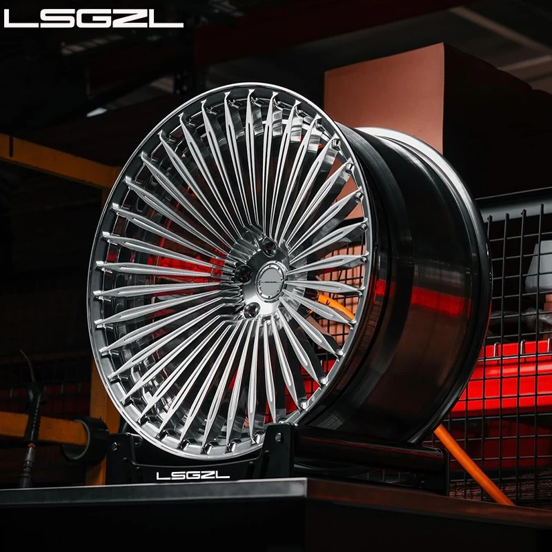 

LSGZL Custom Forged Wheel Polished 18 19 20 21 22 24 26 Inch Wheel Multi Spokes 5x114.3 5x112 5x120 5x130 for benz bmw audi