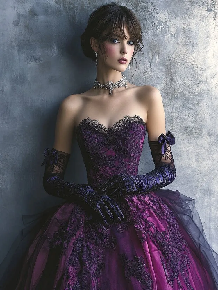 A new strapless simple dress for toasting at light luxury and niche birthday party