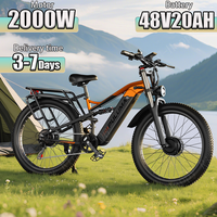 Electric Bike 2000W Motor 48V 20AH Battery Hydraulic Brakes Electric Bicycle Bearings Soft Tail 26-Inch Fat Tire Off-Road E Bike