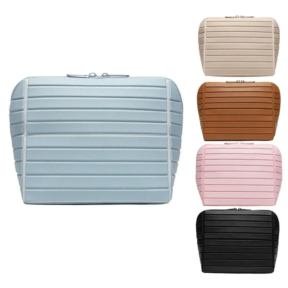 Trendy Large Capacity Travel Makeup Bag 27 Pockets Adjustable Dividers Toiletry Bag Portable Practical Storage Pouch for Women