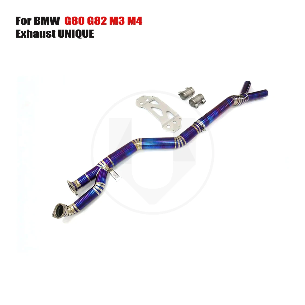 

UNIQUE for 2021+ Bmw g80 g82 m3 m4 s58 3.0T Performance Single Tube 89mm Titanium Exhaust Midpipe