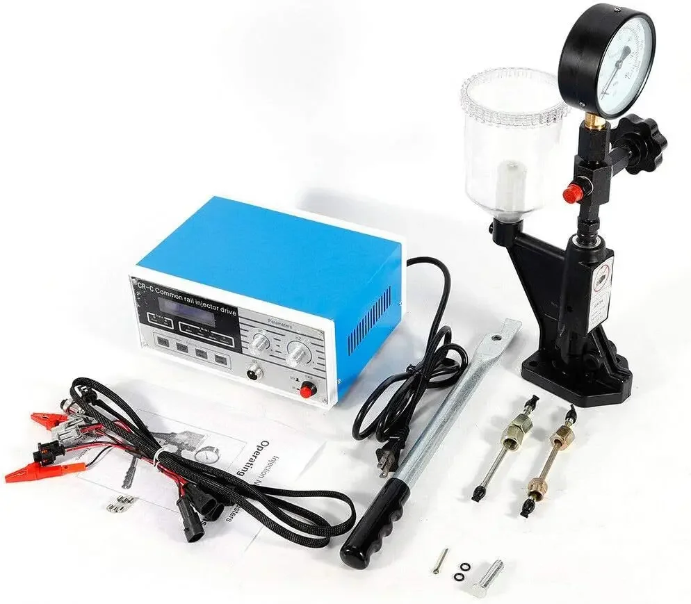 مجموعة أدوات اختبار حاقن السكك الحديدية المشتركة للديزل 600Bar/8000PSI - أداة تشخيص احترافية مع محولات (سفينة أمريكية سريعة)