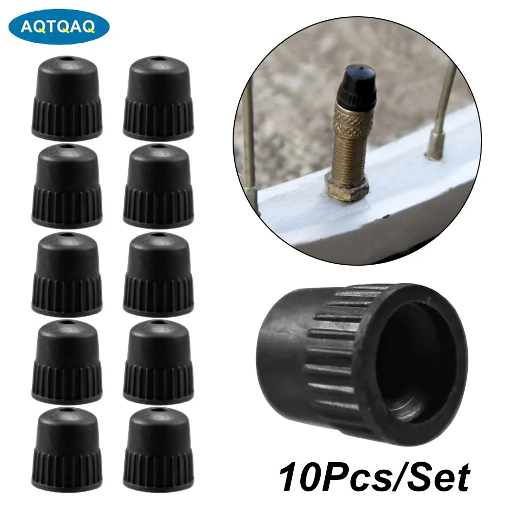 

10Pcs/Set Plastic Valve Caps Black, Plastic Bike Dust Caps Tire, Bicycle Valve Stem Cover for MTB Mountain/Road Bike Accessories