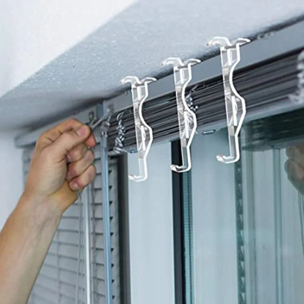 

12Pcs Transparent Valance Clips for Blinds Easy Installation Strong Blind Valance Replacement Clips Window Blind Parts