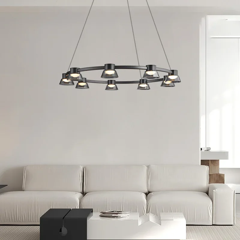 Minimalist Nordic Dining Room Chandelier Modern Simple Design Glass LED Pendant Light for Living Room Home Decor Light Fixture