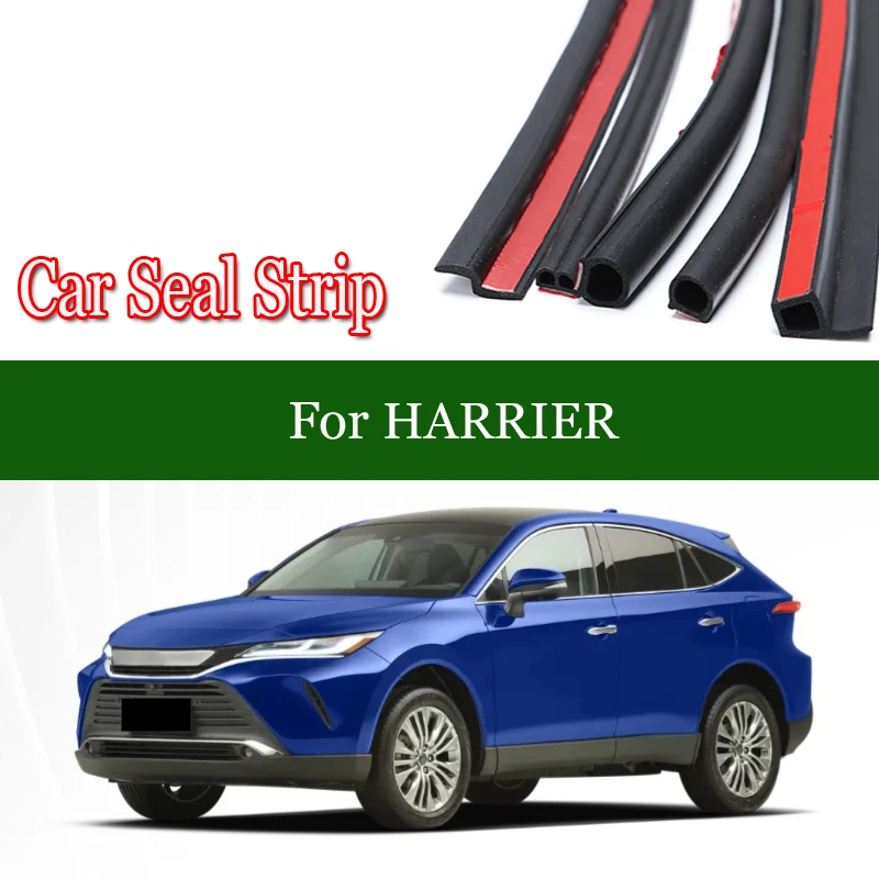 Car Door Seal Strip Rubber Noise Insulation Weatherstrip Soundproof Car Seal Strong Adhesive For C-HR Harrier Corolla Cross