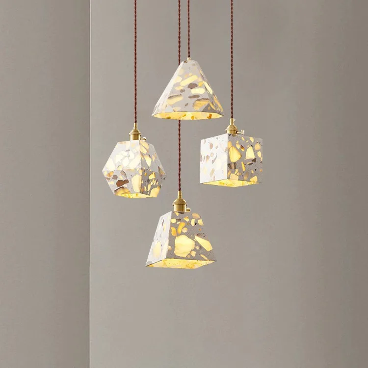 

French retro minimalist restaurant light wabi sandy wind decorative arts creative cement marble small