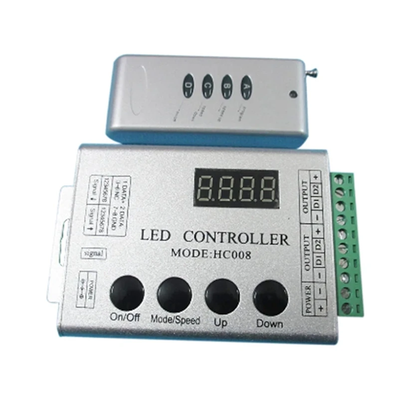 HC008 Programmable LED Controller 133 Effect Mode RF Control 2048 LED Pixel For WS2811 WS2812 RGB LED Strip Light Tape