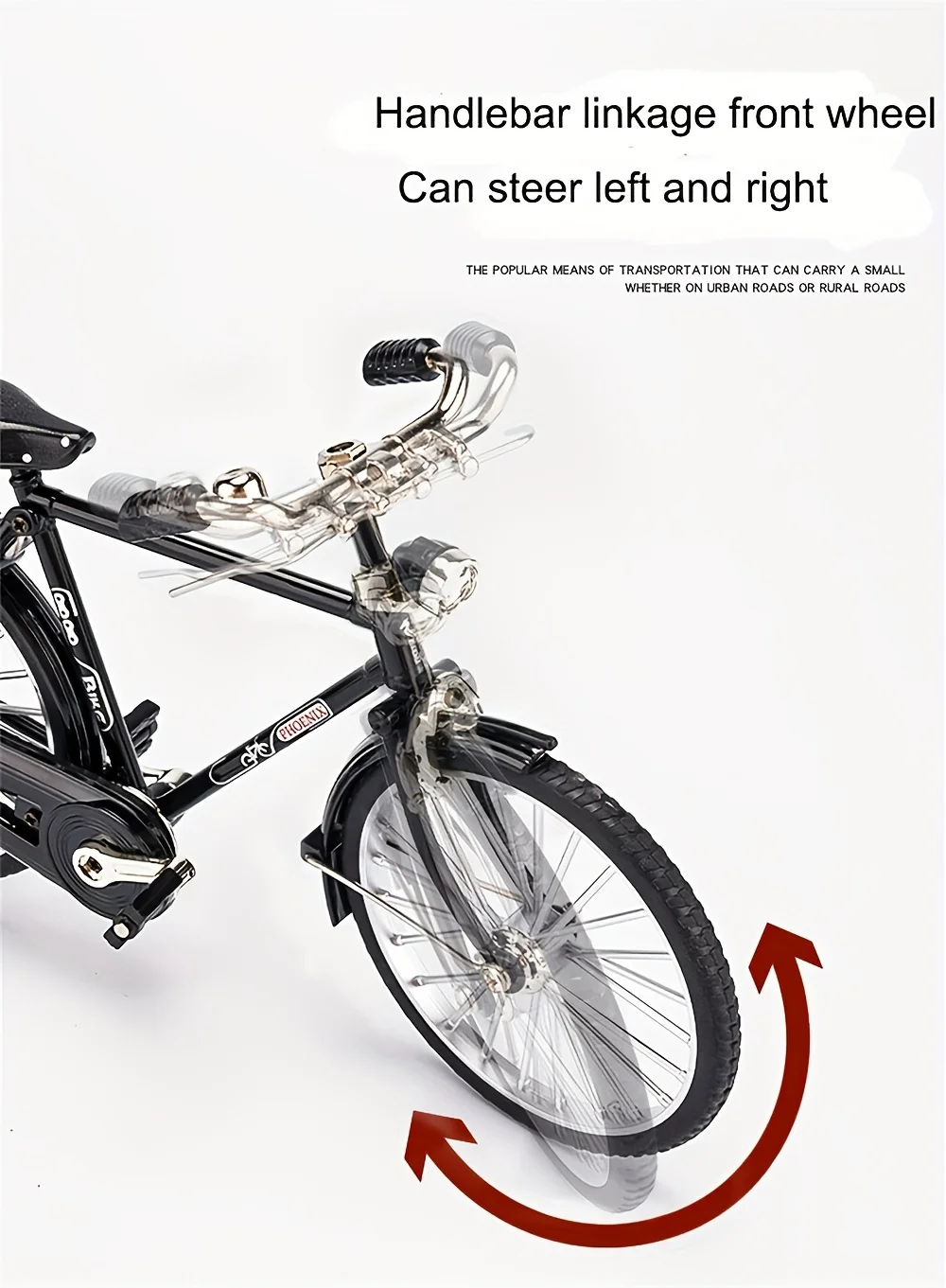 Vintage-Fahrradmodellbausatz – mit Pumpe und Gepäck, ideales Geschenk für Sammler und Home-Office-Dekoration – Detail 5